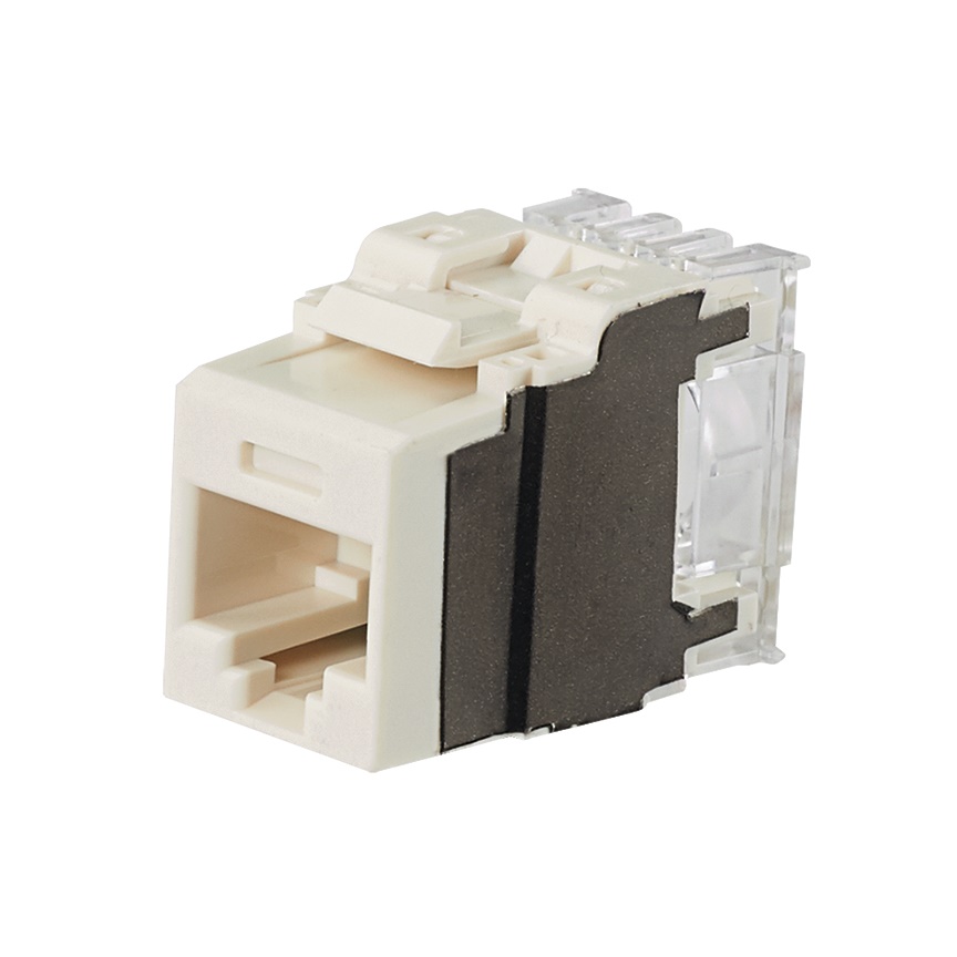 Modulo keystone di tipo 110 cat 6A 8 posizioni 8 conduttori Bianco