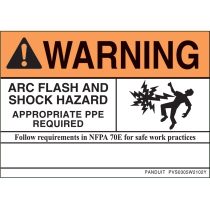 NEC WARNING LABEL, 3.5   H X 5.0