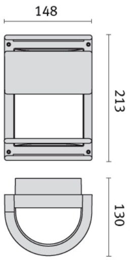Apparecchio illuminazione 40W alluminio interno esterno parete soffitto palo