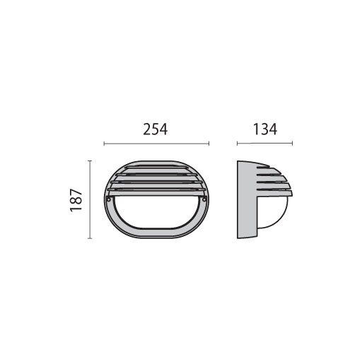 EKO 19/GRILL E27 750 NERO