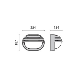 EKO 19/GRILL E27 750 NERO