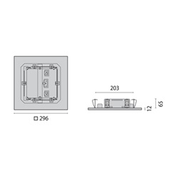 FL300LED EB 27W 4K KONV.RAL9016 PMM