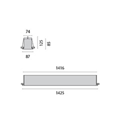 SL787LED EB 43W 4K DALI PMMA RAL901