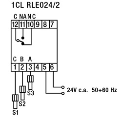 REGOLATORE DI LIVELLO 2 DIN 24V