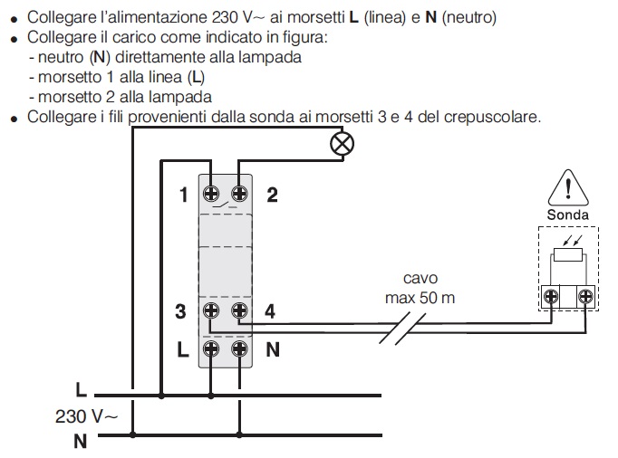 INTERRUTTORE CREPUSCOLARE 1DIN