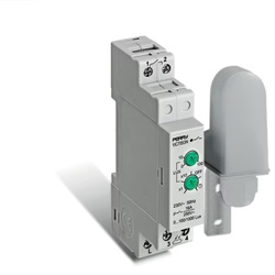 Interruttore crepuscolare modulare 1 DIN con sonda esterna IP65 per controllo luminosità ambientale