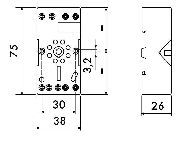 ZOCCOLO OCTAL PREDISPOSTO PER MODUL