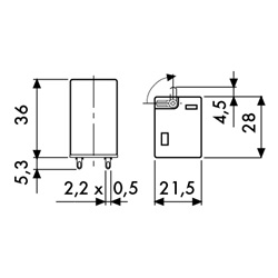 RELE  MIDI 2CT 10A 250V 110VAC