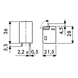 RELE  MIDI 4CT 5A 250V 230VAC
