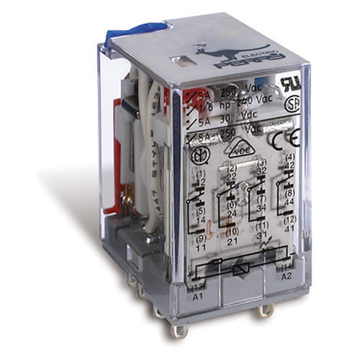 RELE  MIDI 4CT 5A 250V 24VAC