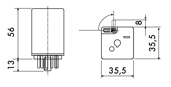 RELE  OCTAL 2 CT 10A 250V 12VAC