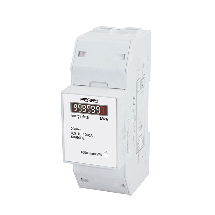 CONTATORE ENERGIA MONOFASE 2 DIN