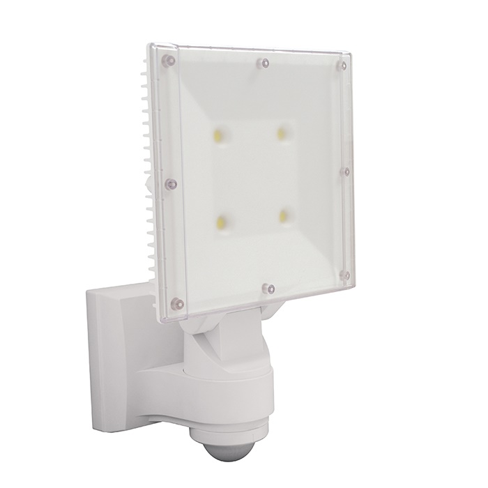 Rilevatore di movimento con lampada 4 LED alta efficienza per installazioni versatili ambienti commerciali e residenziali