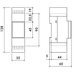 TRASF.MODUL.15VA S.INT.230 4-8-12V
