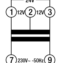 TRASFORMATORE MODUL. 15VA 230 12-12-24V