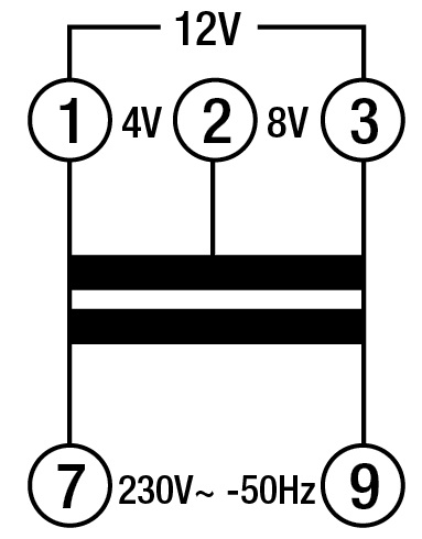 TRASF.MODUL. 15VA 230 4-8-12V