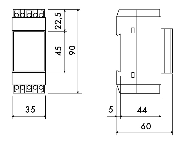 TRASF.MODUL.15VA S.INT.230 4-8-12V