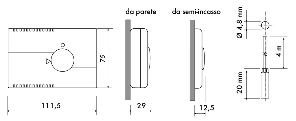 TERMOSTATA ELETTRONICO PARETE