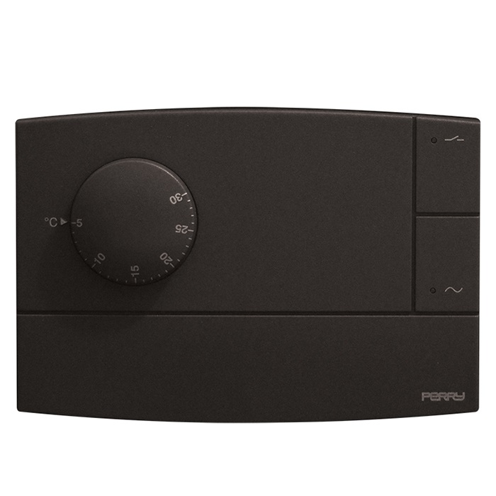 Termostato elettronico da parete ZEFIRO 230V con manopola regolazione temperatura per riscaldamento ambienti residenziali e uffici