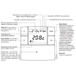 TERMOSTATO DIGITALE 80X80 PARETE 3V