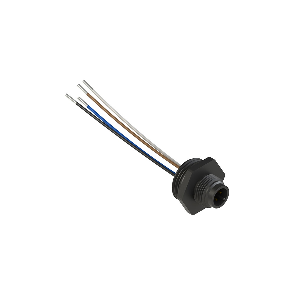 CONNETTORE PLASTICO 4 POLI M12 PER