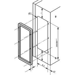 Kit 4 distanziali affiancamento plastica IP66 per armadi PanelSeT multiuso