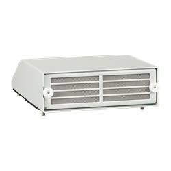 Coperchio tenuta IP55 per ventola ClimaSys CV acciaio verniciato grigio 305x350x80 mm con filtro