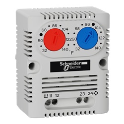 Termostato doppio NC+NA controllo temperatura precisione uso industriale