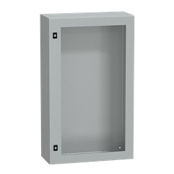 Cassetta acciaio montaggio parete 1000x600x250 mm porta vetro trasparente IP66 IK08
