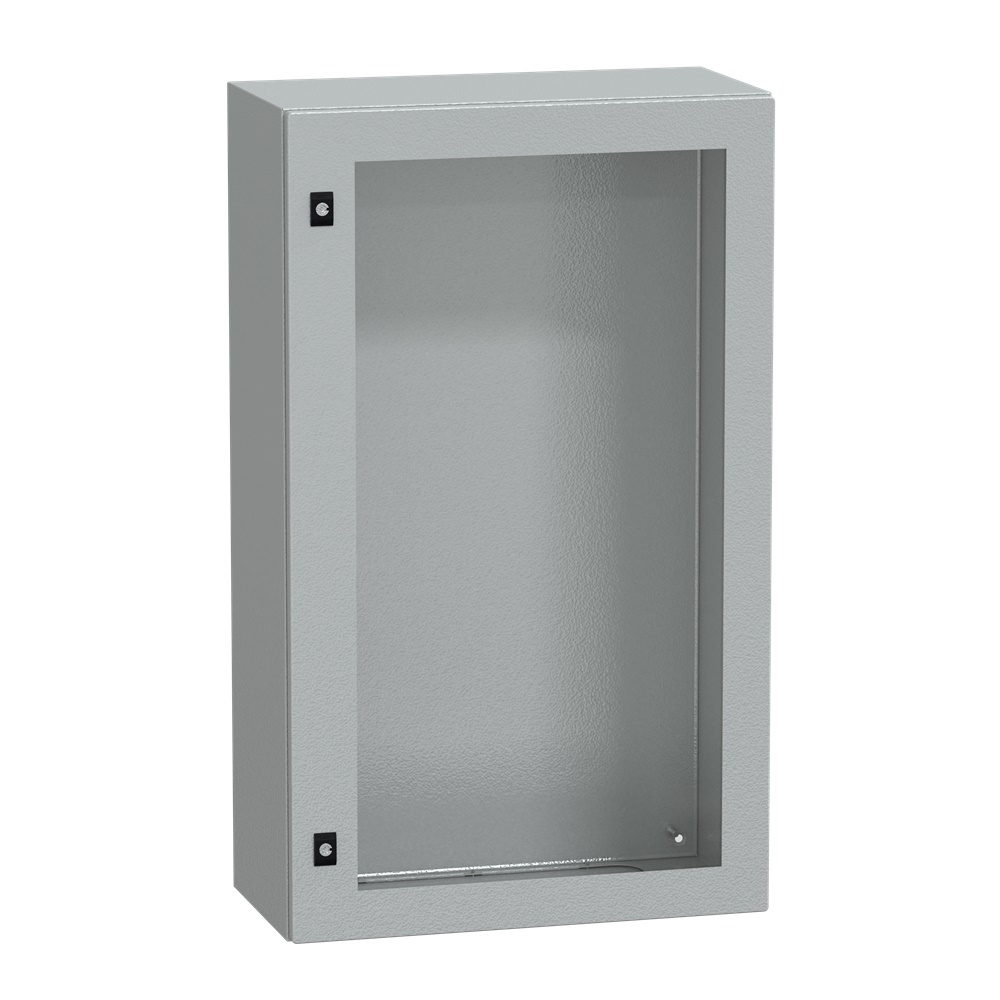 Cassetta acciaio montaggio parete 1000x600x300 porta vetro trasparente IP66 IK08