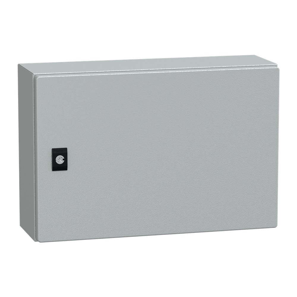 Cassetta acciaio montaggio parete porta piena 300x450x150 mm IP66 IK08 grigio