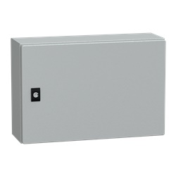 Cassetta acciaio montaggio parete porta piena 300x450x150 mm IP66 IK08 grigio