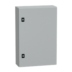 Cassetta acciaio montaggio parete 600x400x150 mm porta piena vetro IP66 IK08