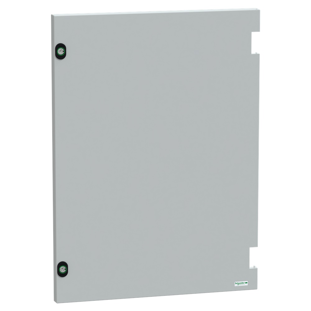 Porta piena poliestere fibra vetro RAL7035 per armadi PLM75G IP66 apertura 180°