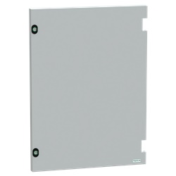 Porta piena poliestere fibra vetro RAL7035 per armadi PLM75G IP66 apertura 180°