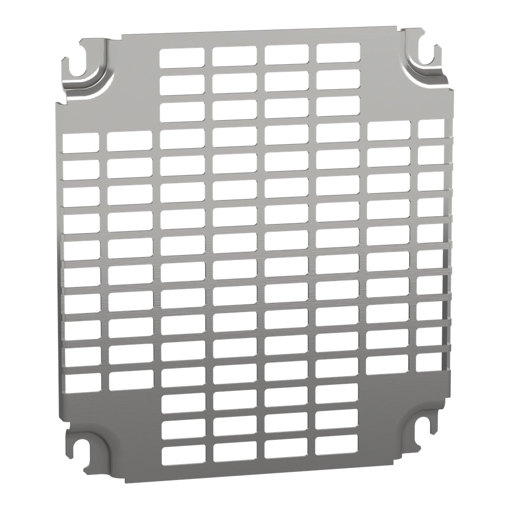 Pannello preforato zincato 300x250 mm per cassetta armadio Telequick montaggio multifunzione