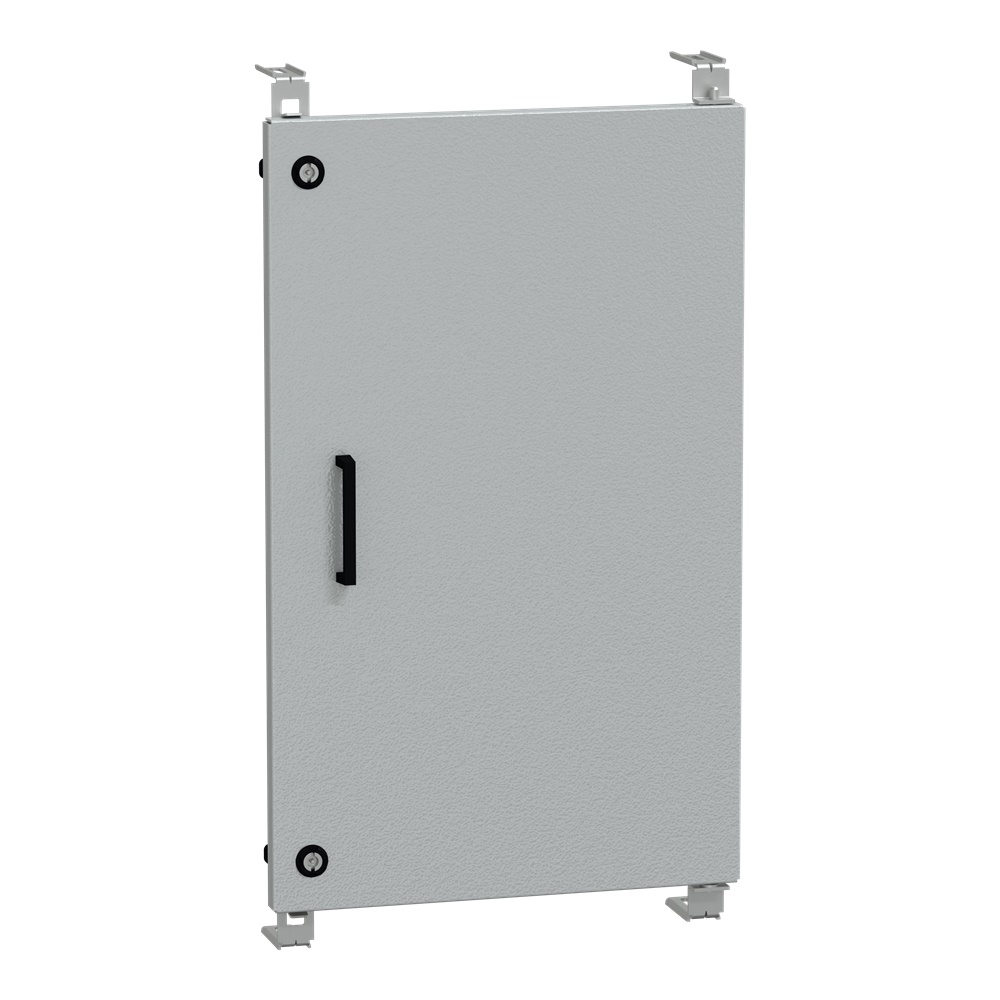 Porta interna alluminio RAL 7035 750x500 mm per contenitori con protezione IP e serrature doppia barra