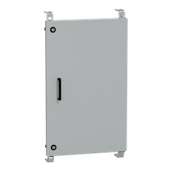 Porta interna alluminio RAL 7035 750x500 mm per contenitori con protezione IP e serrature doppia barra