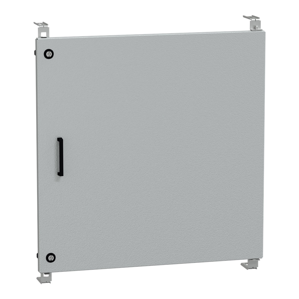 Porta interna alluminio RAL 7035 750x750 mm IP con serrature doppia barra per quadro elettrico PanelSeT PLA