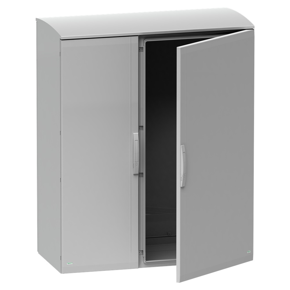 Armadio in poliestere, Thalassa PLA, porta piena, tetto ventilato, 1000x1000x320 mm, IP44, IK10