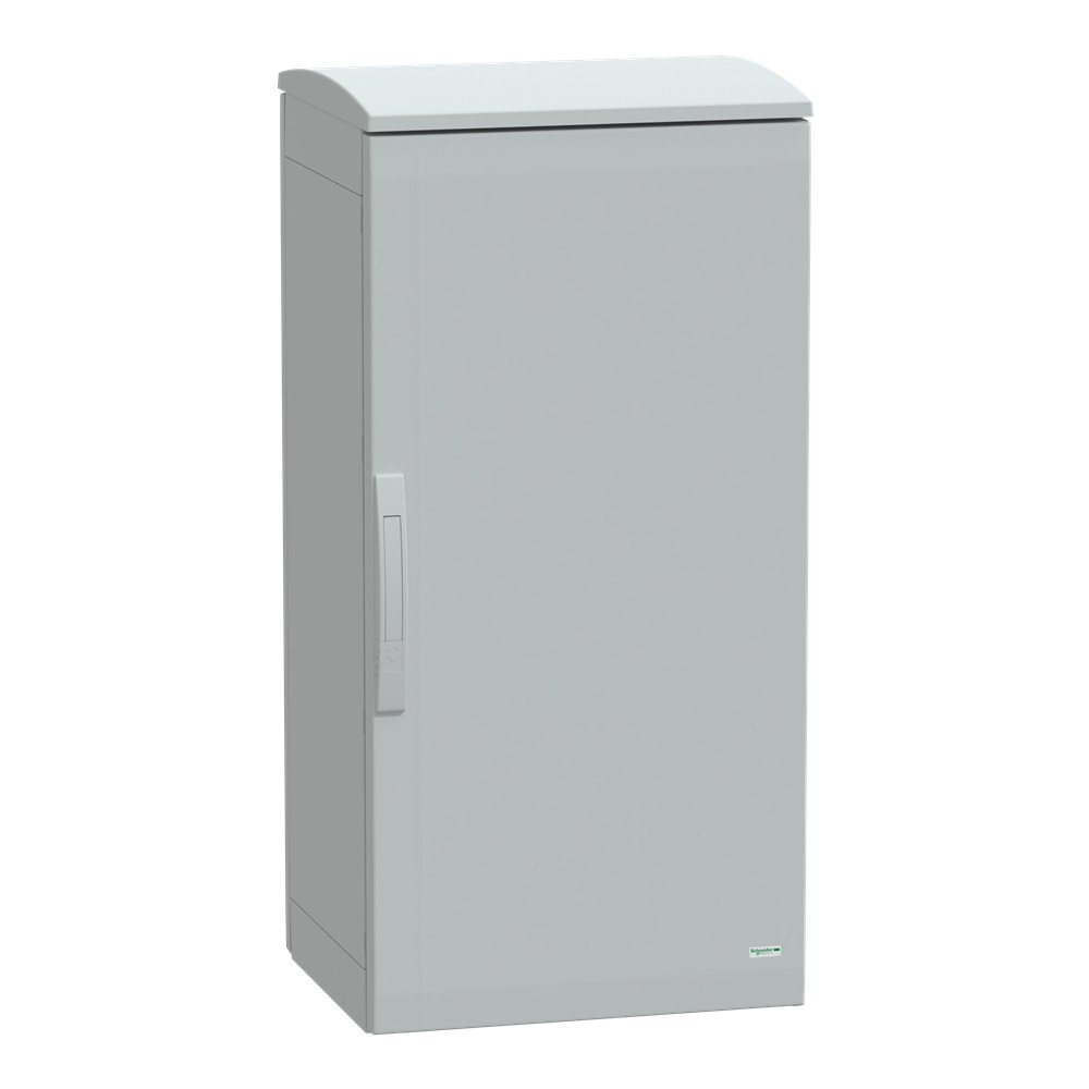 Armadio in poliestere, Thalassa PLA, porta piena, tetto ventilato, 1000x500x420 mm, IP44, IK10