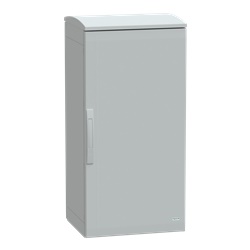 Armadio in poliestere, Thalassa PLA, porta piena, tetto ventilato, 1000x500x420 mm, IP44, IK10