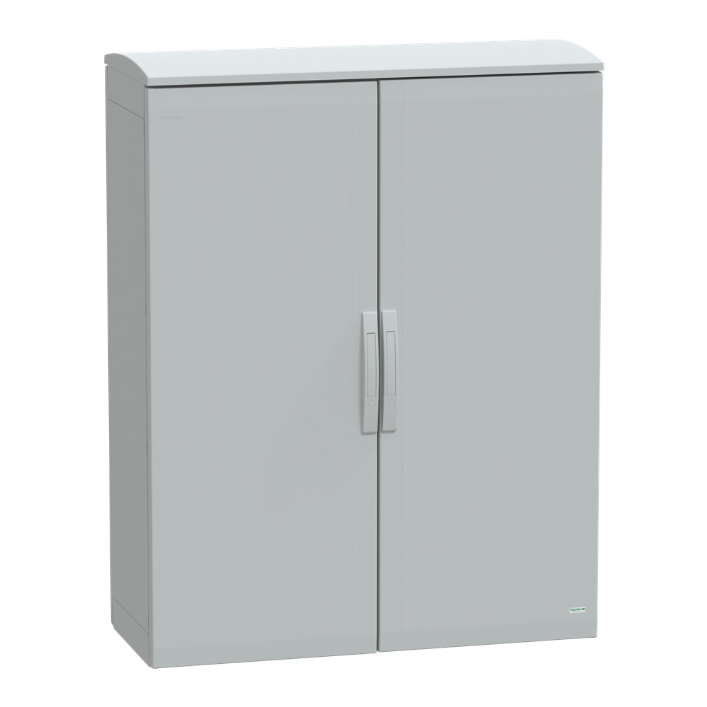Armadio in poliestere, Thalassa PLA, porta piena, tetto ventilato, 1250x1000x420 mm, IP44, IK10