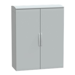 Armadio in poliestere, Thalassa PLA, porta piena, tetto ventilato, 1250x1000x420 mm, IP44, IK10