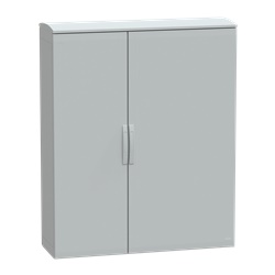 Armadio in poliestere, Thalassa PLA, porta piena, tetto ventilato, 1500x1250x420 mm, IP44, IK10