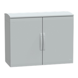 Armadio in poliestere, Thalassa PLA, porta piena, tetto ventilato, 750x1000x420 mm, IP44, IK10
