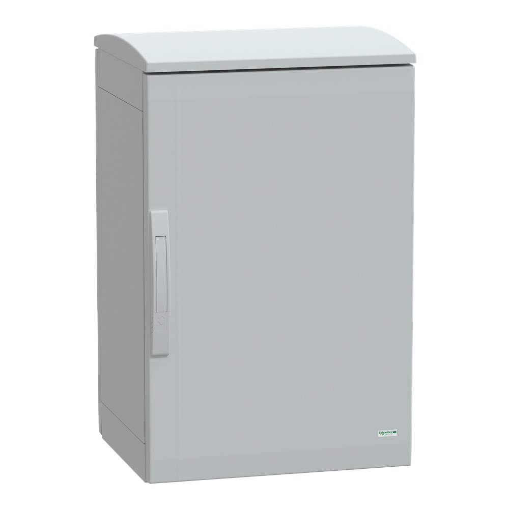 Armadio in poliestere, Thalassa PLA, porta piena, tetto ventilato, 750x500x420mm, IP44, IK10