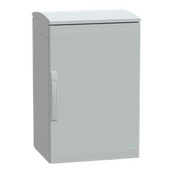 Armadio in poliestere, Thalassa PLA, porta piena, tetto ventilato, 750x500x420mm, IP44, IK10