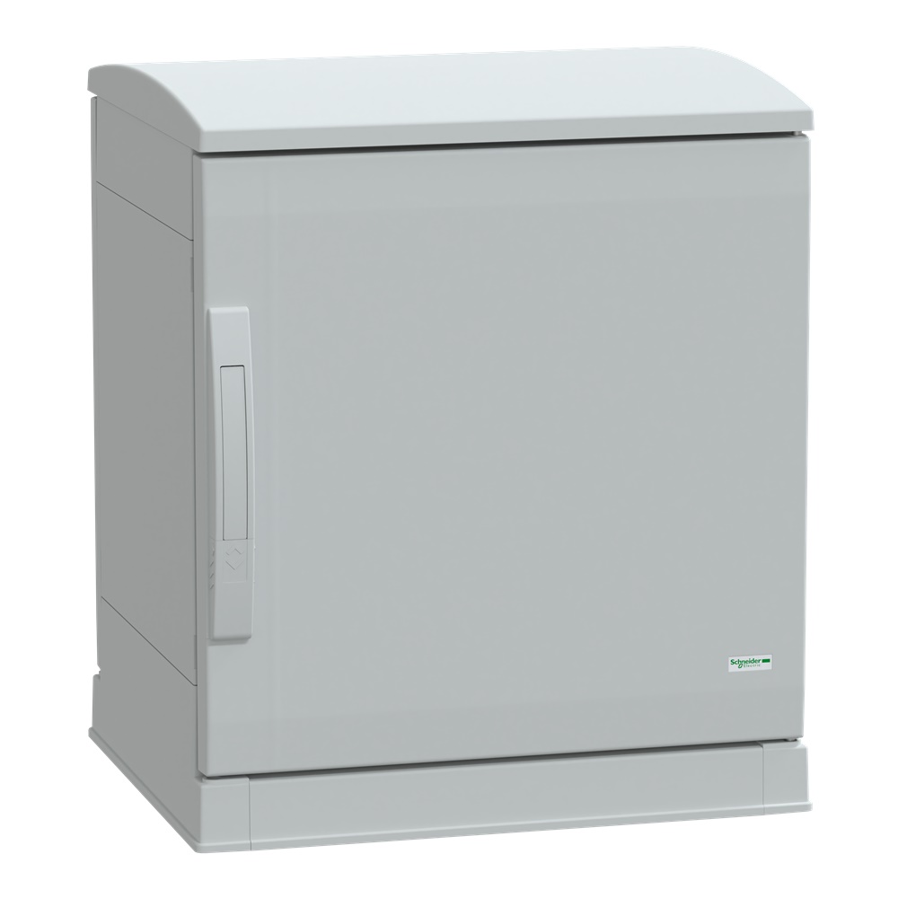 Armadio in poliestere, Thalassa PLA, fondo aperto, tetto ventilato, 500x500x420 mm, IP44, IK10