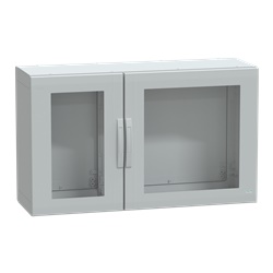 Armadio in poliestere, Thalassa PLA, porta trasparente, totalmente chiuso, 750x1250x420mm, IP65, IK08